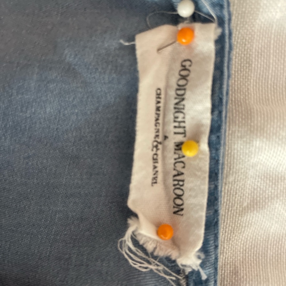 Goodnight Macaroon Blue Dress with‎ White Embroidery - Picture 3 of 9